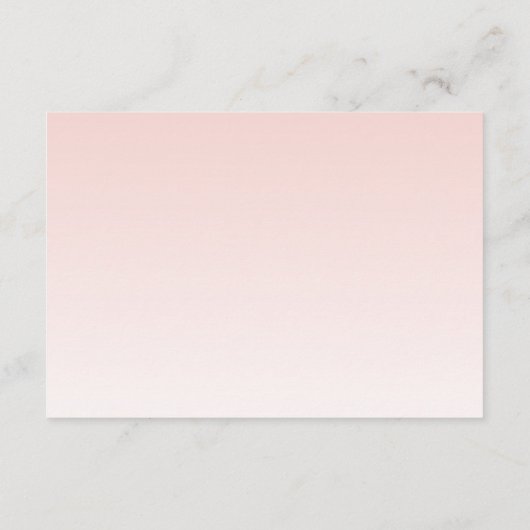 Rose goldbordeauxfarben Hochzeitsempfang Details Begleitkarte (Rückseite)