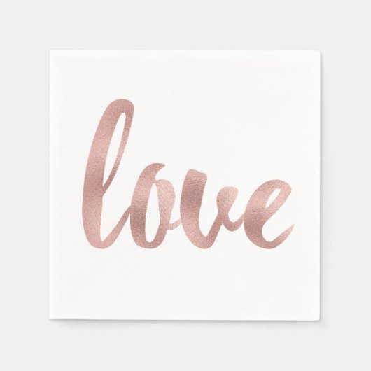 Rose Goldcocktail Servietten (Vorderseite)