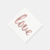 Rose Goldcocktail Servietten (Ecke)