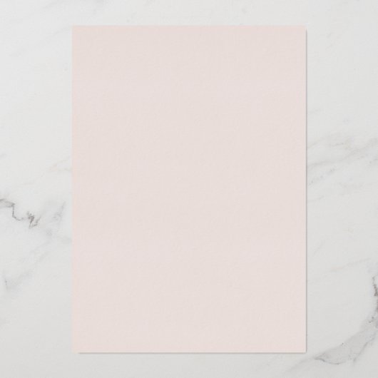 Rose Golddetails Taufe boho Blume Folieneinladung (Rückseite)