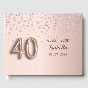 Rose Golddiamanten 40. Geburtstag Gästebuch