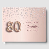 Rose Golddiamanten 80. Geburtstag Gästebuch (Vorderseite)