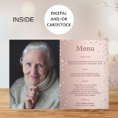 Rose Golddiamanten 90. Geburtstag Begrüßungsmenü Einladung