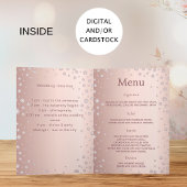 Rose Golddiamanten Foto Begrüßungsprogramm Menü Einladung