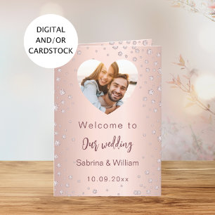 Rose Golddiamanten Foto Begrüßungsprogramm Menü Einladung