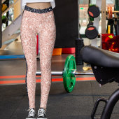 Rose Golden Black Shiny Glitter Pattern Stripes Leggings