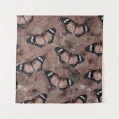 Rose Golden Butterfly Dance 1 Wandteppich (Vorderseite)