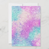 Rose Golden chic nebula Glitzer typografie Sweet 1 Einladung (Rückseite)