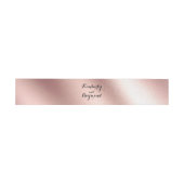 Rose Golden Foil Glitzer Einladungsbanderole (Flach)
