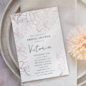 Rose Golden Foil Line Brautparty Einladung