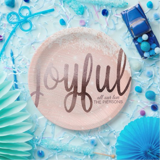 Rose Golden Foil Pappteller (Party)