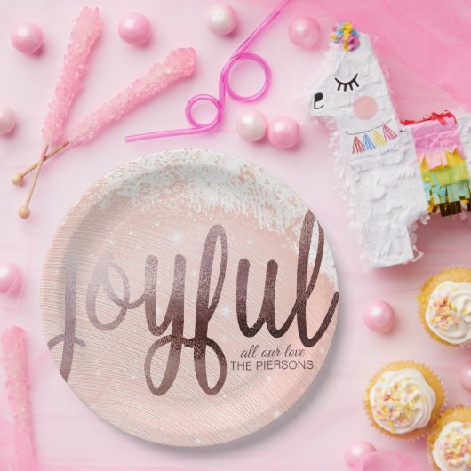 Rose Golden Foil Pappteller (Party)