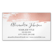 Rose Golden Foil Pinakothek Züst Magnetische Visitenkarte (Vorderseite)