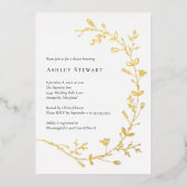 Rose Golden Fossil Brautparty Folieneinladung (Vorderseite)