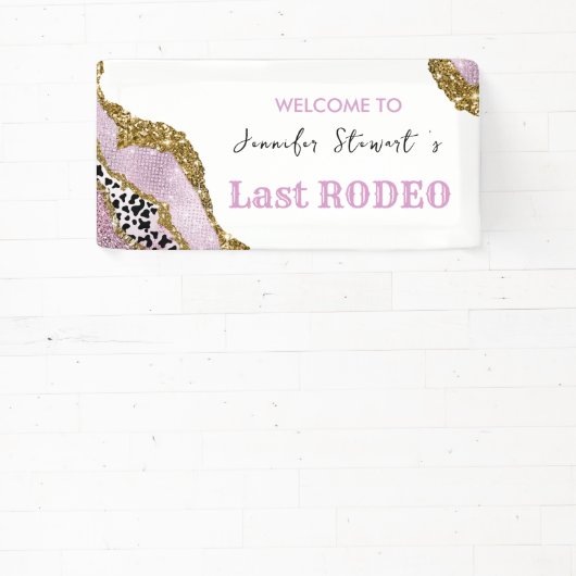 Rose Golden funkel Glitzer Disco Bachelorette Banner (InSitu)