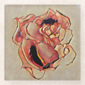 Rose Golden Glass Untersetzer (Vorderseite)