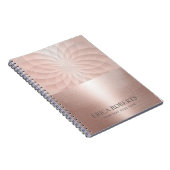 Rose Golden Globe Lotus Notizblock (Rechte Seite)