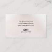 Rose Golden Lips Makeup Artist Beauty Salon Pearl Visitenkarte (Rückseite)