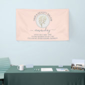 Rose Golden Logo Friseur Schönheitssalon Studio Banner (Messeveranstaltung)