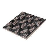 Rose Golden Palm Leaf Natural Tropical Caribbean Fliese (Seite)