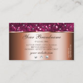 Rose Golden Pink Glitzer Frische Pasta machen Visitenkarte (Rückseite)