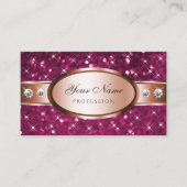 Rose Golden Pink Glitzer Frische Pasta machen Visitenkarte (Vorderseite)