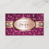 Rose Golden Pink Glitzer Sparkle Diamanten Visitenkarte (Vorderseite)