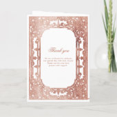 Rose Golden Romantik verzierte Hochzeit Programm (Rückseite)