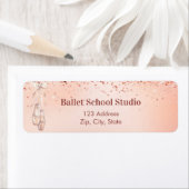 Rose Golden Rosa Ballett Tanzschule Rücksendeadres (Insitu)