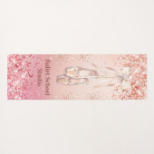 Rose Golden Rosa Ballett Tanzschule Studio Yogamatte (Rückseite (Horizontal))