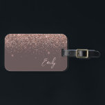 Rose Golden Rosa Giro del Malcantone Glitzer Gepäckanhänger<br><div class="desc">Rose Gold - Rosa Terracotta Sparkle Glitzer Monogramm Name Gepäckstück Tag. Das macht den perfekten 16 Geburtstag,  Hochzeit,  Brautparty,  Babydusche oder Junggeselinnen-Abschied Geschenk für jemanden,  der sein Zimmer stilvoll dekoriert.</div>