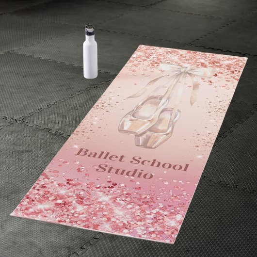 Rose Golden Rosa Glitzer Ballett Tanzschule Studio Yogamatte
