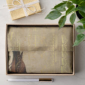 Rose Golden Song Bird Vintage Musiknoten Garten Seidenpapier (Geschenk)