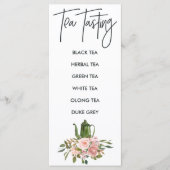 Rose Golden und Blush Bridal Teatro Sociale Bellin Menükarte (Vorderseite)