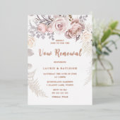 Rose Golden Vow Renewal Folieneinladung (Stehend vorne)