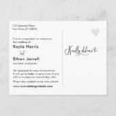 Rose Goldene Änderung von Plänen verzögert Hochzei Postkarte (Rückseite)