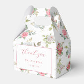 Rose & Goldene Blätter Vielen Dank Geschenkschachtel (Vorderseite)