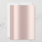 Rose goldene Eleganz, 16 . Geburtstag Einladung (Rückseite)