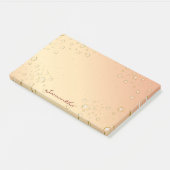 Rose goldene Farbblasen Spaß Mädchen Namen Post-it Klebezettel (angewinkelt)