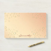 Rose goldene Farbblasen Spaß Mädchen Namen Post-it Klebezettel (Auf Schreibtisch)