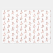 Rose Goldene Feiertage Schneeflocken Bäume Weihnac Geschenkpapier Set (Vorderseite 2)