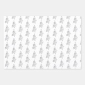 Rose Goldene Feiertage Schneeflocken Bäume Weihnac Geschenkpapier Set (Vorderseite 2)