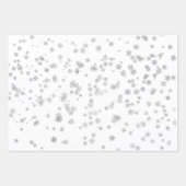 Rose Goldene Feiertage Schneeflocken Bäume Weihnac Geschenkpapier Set (Vorderseite)