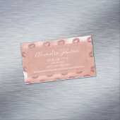 Rose Goldene Fohlen Rosa Lippen Makeup Künstler Magnetische Visitenkarte (Beispiel)