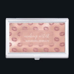 Rose Goldene Fohlen Rosa Lippen Makeup Künstler Visitenkarten Dose<br><div class="desc">Lippen mit Lipstick Rosa & Rose Gold Imitats gebürstete Metallfolie Elegant Makeup Artist Business Card Holder. Dieser berufliche Pink & Rose Gold Brushed Metal Lipstick Business Card Holder ist perfekt für Makeup Artist oder Beauty Salon. Sollte der Beruf oder Namenstext nicht Ihren Bedürfnissen entsprechen, wenden Sie sich bitte an den...</div>