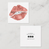 Rose Goldene Fossilien Quadratische Visitenkarte (Vorne/Hinten)