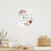 Rose Goldene geometrische Rosa Blume Poster (Küche)