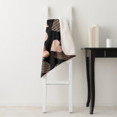 Rose goldene Herzen, Vintag schwarz. Sherpadecke (Beispiel)