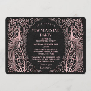 Rose Goldene Kunst - Feierabend Einladung