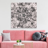 Rose Goldene Linie Kunst Mandala Zeichnend Leinwanddruck (Insitu (Wohnzimmer))